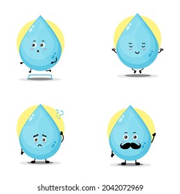 Cute water character collection vector design