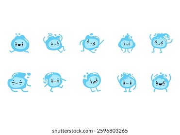 Cute Water Character Illustration Element