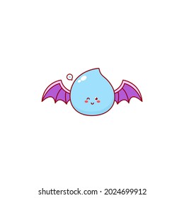 Cute water character illustration smile happy mascot logo kids play toys template