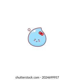 Cute water character illustration smile happy mascot logo kids play toys template