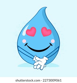 Cute Water Character Vector Illustration, This vector illustration collection features various cute water characters, perfect for any project related to water or aquatic themes