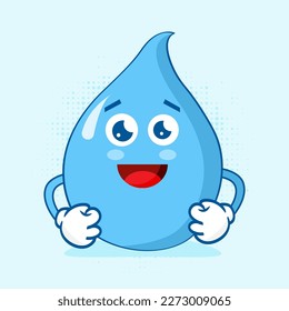 Cute Water Character Vector Illustration, This vector illustration collection features various cute water characters, perfect for any project related to water or aquatic themes