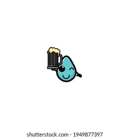 Cute Water Drink Cola Cartoon Character Vector Illustration Design. Outline, Cute, Funny Style. Recomended For Children Book, Cover Book, And Other.
