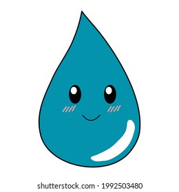 Cute Water Drop Sticker Icon Stock Vector (Royalty Free) 1992503480 ...