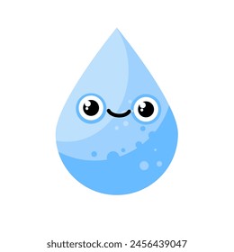 cute water drop	- vector illustration