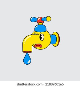 Cute Water Faucet Cartoon Character Vector Stock Vector (Royalty Free ...