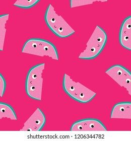 cute water melon pattern as vector