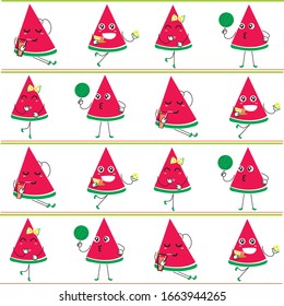 cute water melon vector for backgroun, textile, paper wrap, etc