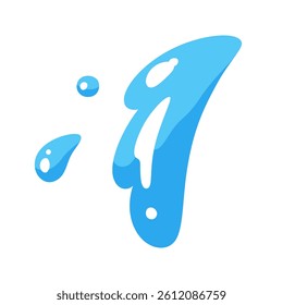 Cute water splash vector illustration