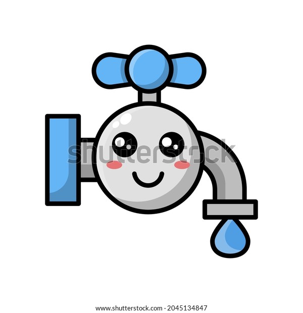 Cute Water Tap Cartoon Illustration Vector Stock Vector (Royalty Free ...