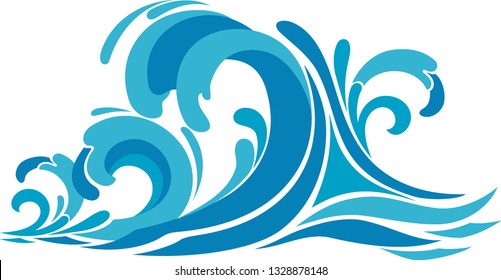 Cute Water Waves, Abstract Design