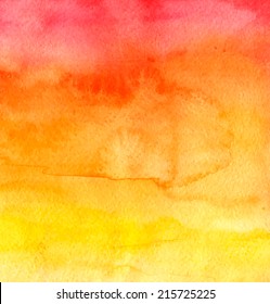 Cute watercolor background. Colors of sands of desert and sunset. Vector illustration.