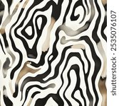 Cute watercolor seamless animal skin on white background. animal skin vector illustration. Watercolor print in rustic vintage style, textile or wallpapers.