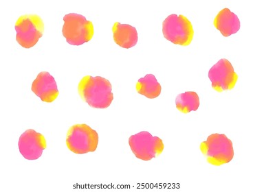 Cute watercolor smudged pink polka dots