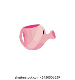 Cute watering can for kids on white background