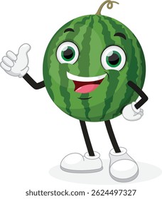 Cute watermelon cartoon mascot characters