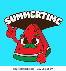 cute watermelon cartoon to welcome summer 