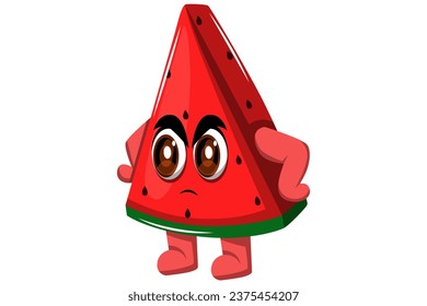 Cute Watermelon Character Design Illustration