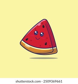 Cute watermelon character vector design