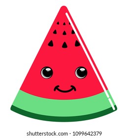 Cute watermelon emoticon