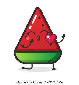 Cute Watermelon fruit vector design.