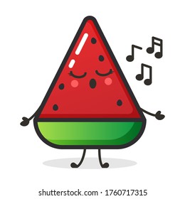 Cute Watermelon fruit vector design.