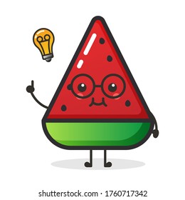 Cute Watermelon Fruchtvektordesign.