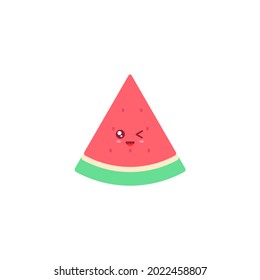 Cute watermelon kawaii style design