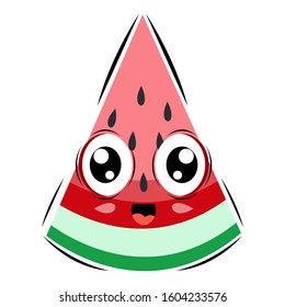 cute watermelon mascot design vector