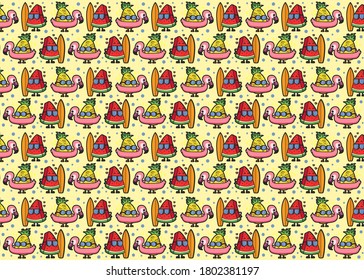 cute watermelon and pineapple pattern