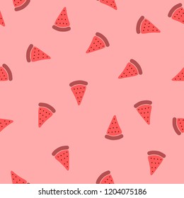 Cute watermelon repeat pattern. For fabric,paper,wrap,t-shirt,textile, poster, card, scrapbooking, birthday and party invitation, wallpaper or background.