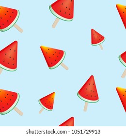 Cute watermelon seamless pattern background. Vector illustration EPS10.