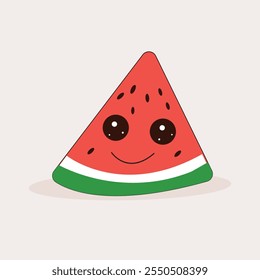 Cute watermelon slice illustration for children