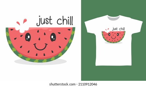 Cute Watermelon Tee Designs Concept