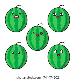 Cute watermelon vector cartoon