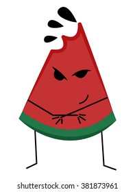 cute watermelon, vector illustration