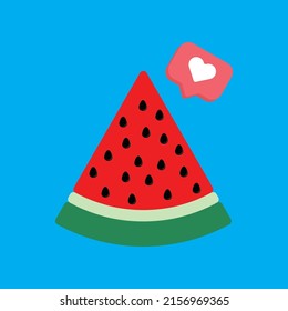 cute watermelon vector illustration art 