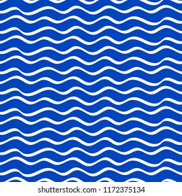 Cute waves seamless pattern, wather background, linear design, simple ornament, template, sketch for design 