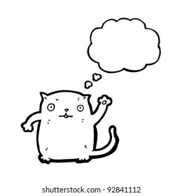 caricatura de un gato adorable
