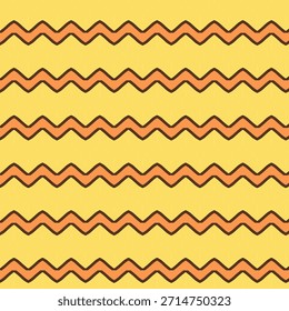 Diseño de patrón amarillo anaranjado simple ondulado lindo para el Fondo de pantalla y el papel de embalaje