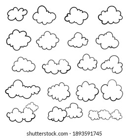 Cute weather collection hand drawn style vector illustration 