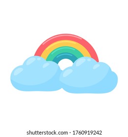 Cute weather icon. Weather forecast icon isolated on white background.