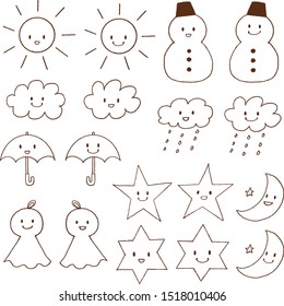 cute weather illustration hand drawn