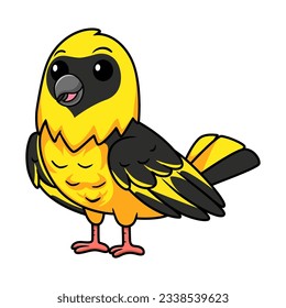 Caricatura de pájaro de Cute weaver