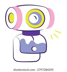 Cute webcam icon with twin lens design.
