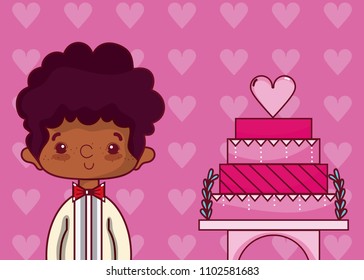 Cute wedding boyfriend cartoon