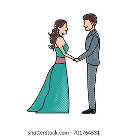 cute wedding couple holding hands lovely
