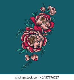Cute Wedding Decor Flowers Vector 