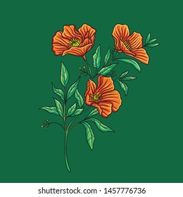 Cute Wedding Decor Flowers Vector 