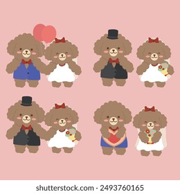 Cute Wedding Dog Set Collection